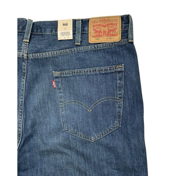 Levi's 469 Sz 40 Shorts Mens Loose Blue Denim 100% Cotton 12” Inseam New NWT - Picture 5 of 11